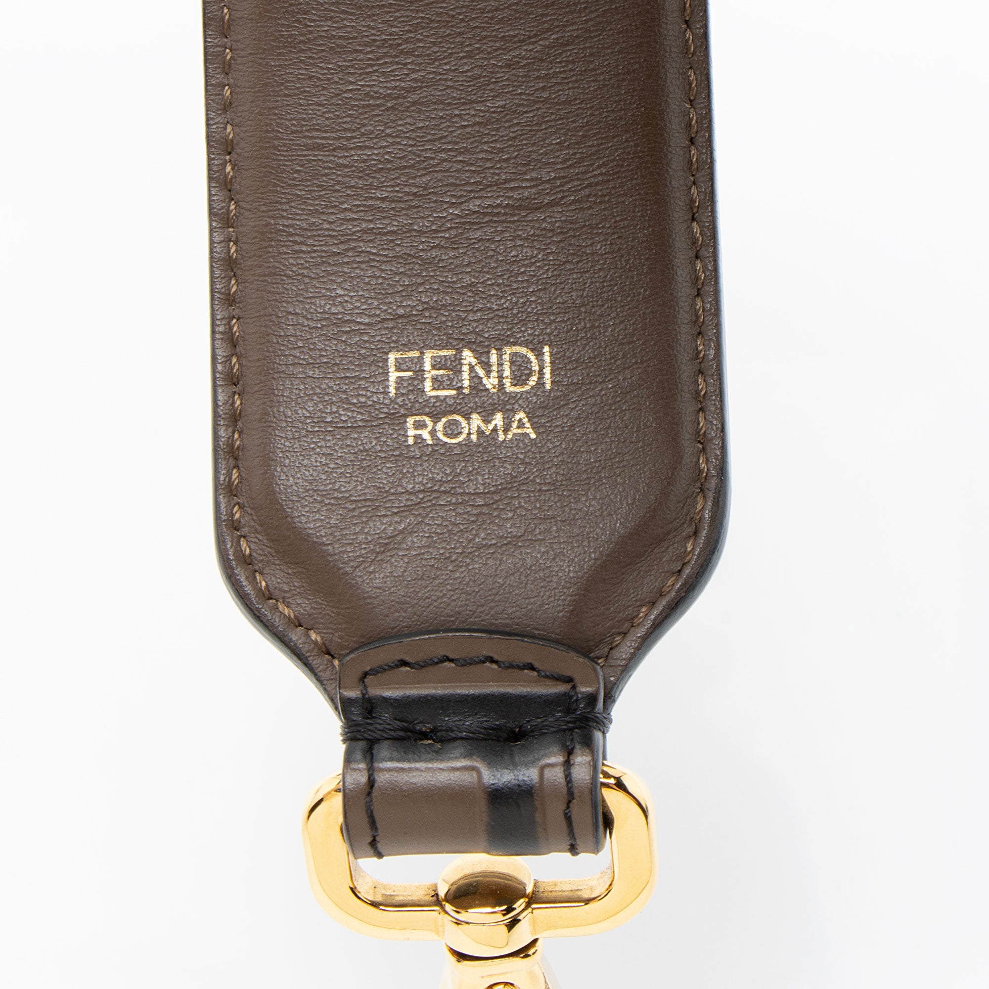 Fendi Zucca Embossed Leather Shoulder Strap