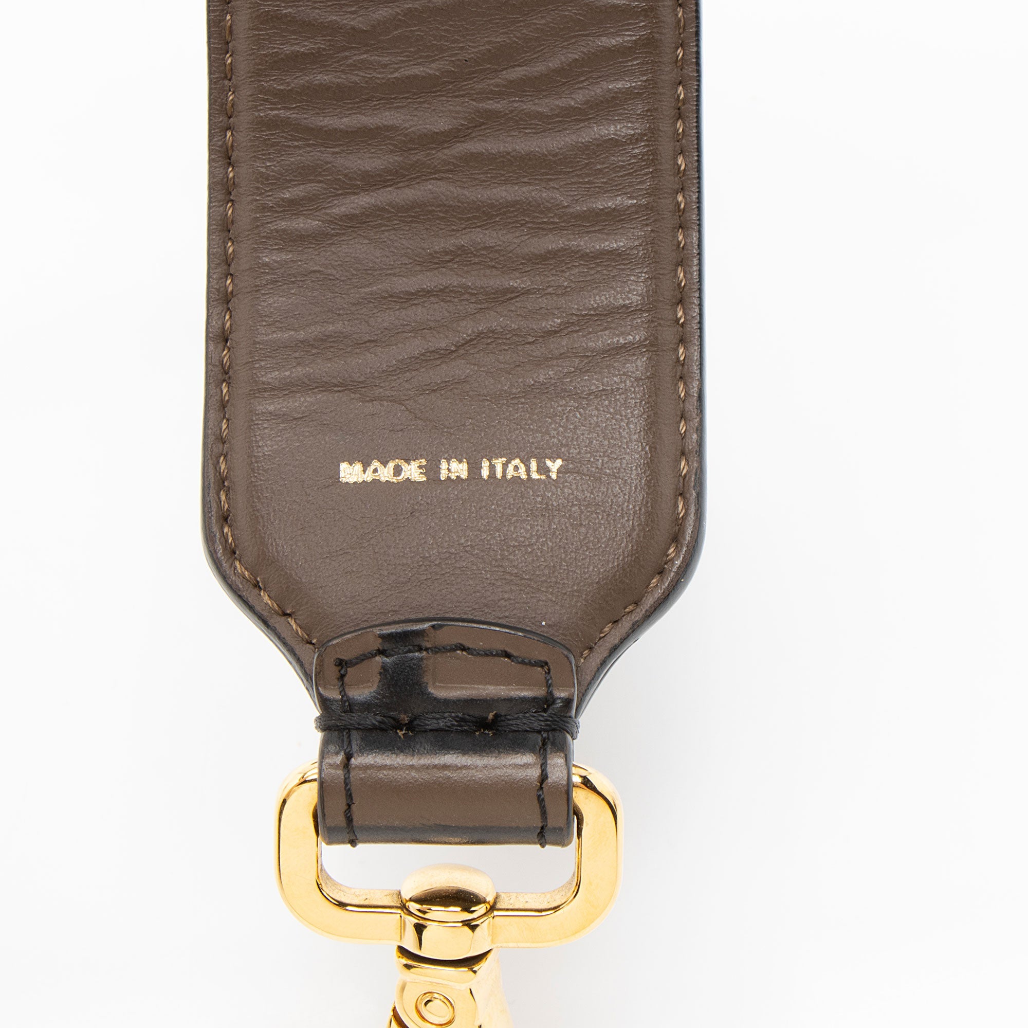 Fendi Zucca Embossed Leather Shoulder Strap