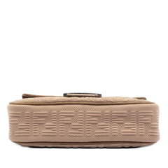 Fendi Zucca Embossed Technical Fabric Chain Midi Baguette
