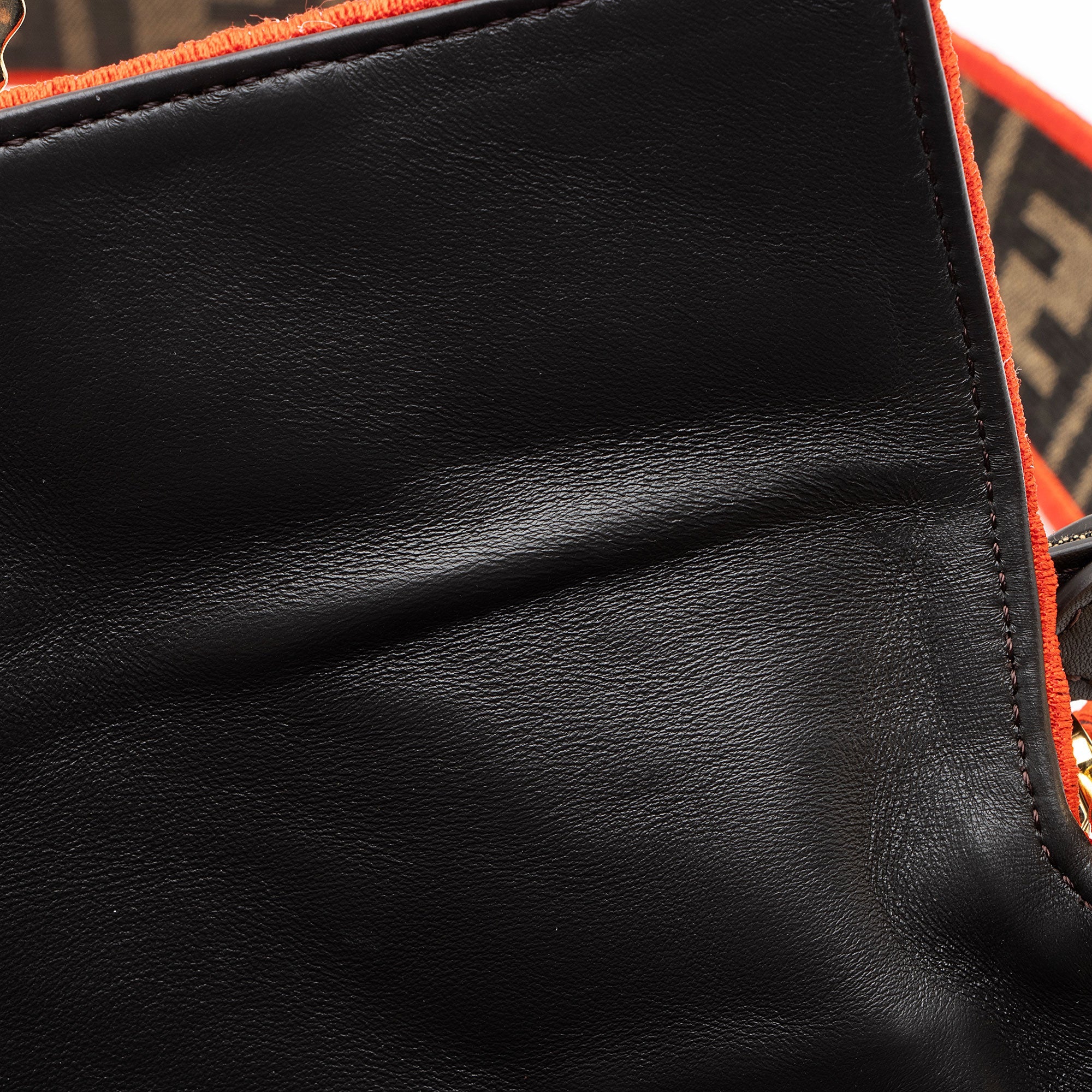 Fendi Zucca Embroidered Bird Baguette Shoulder Bag