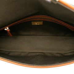 Fendi Zucca Embroidered Canvas Baguette Satchel