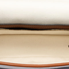 Fendi Zucca Embroidered Canvas Baguette Satchel