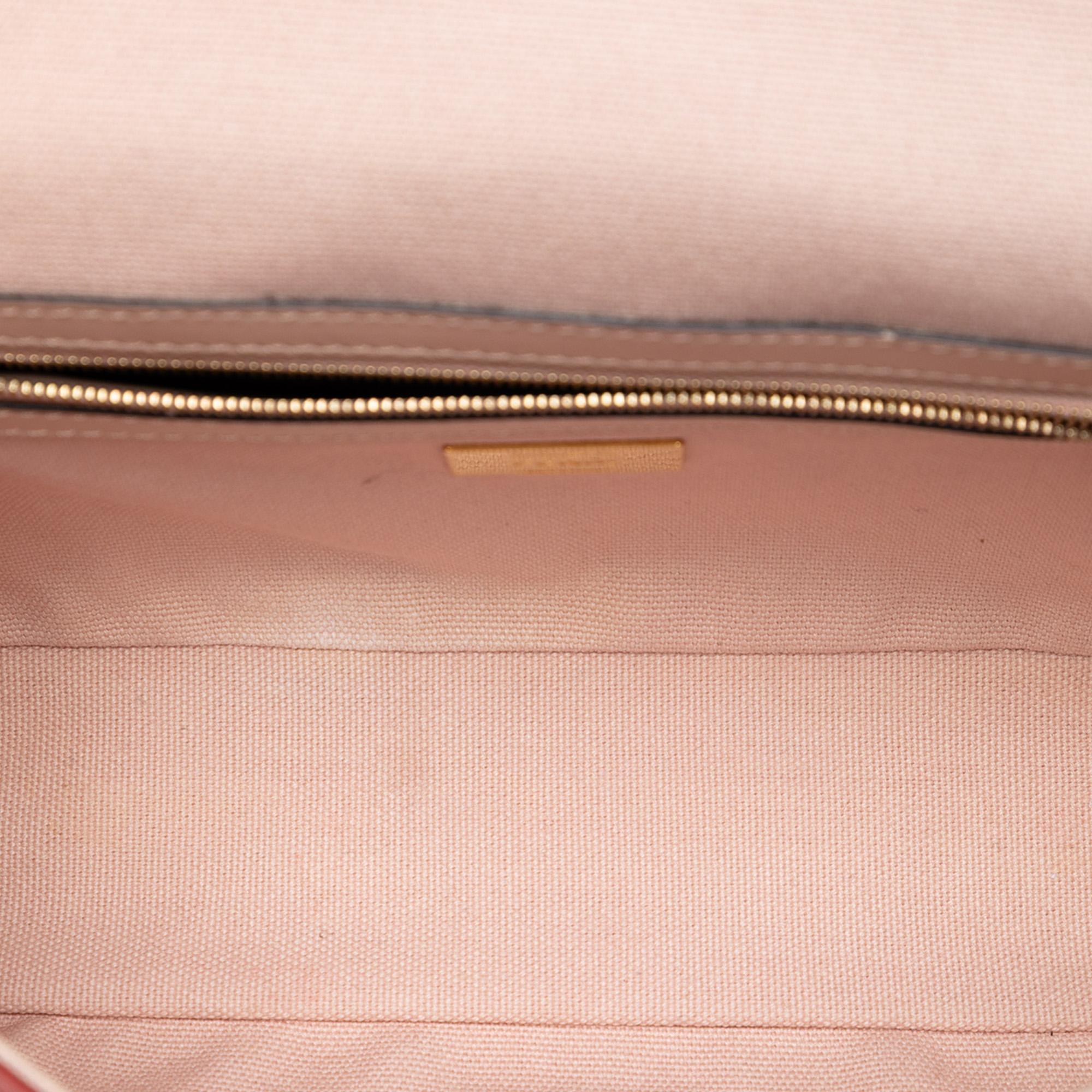 Fendi Zucca Embroidered Canvas Baguette Satchel