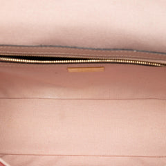 Fendi Zucca Embroidered Canvas Baguette Satchel