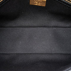 Fendi Zucca Embroidered Canvas Baguette Satchel