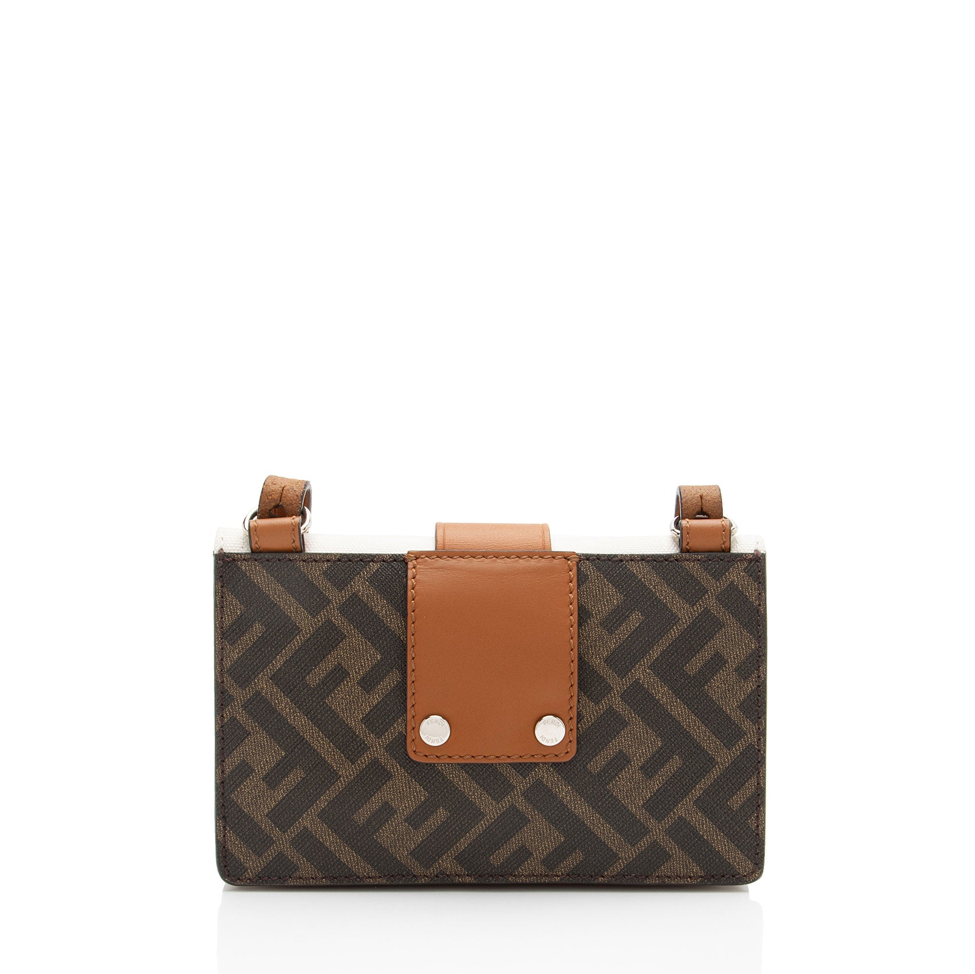 Fendi Zucca FF Canvas Baugette Crossbody