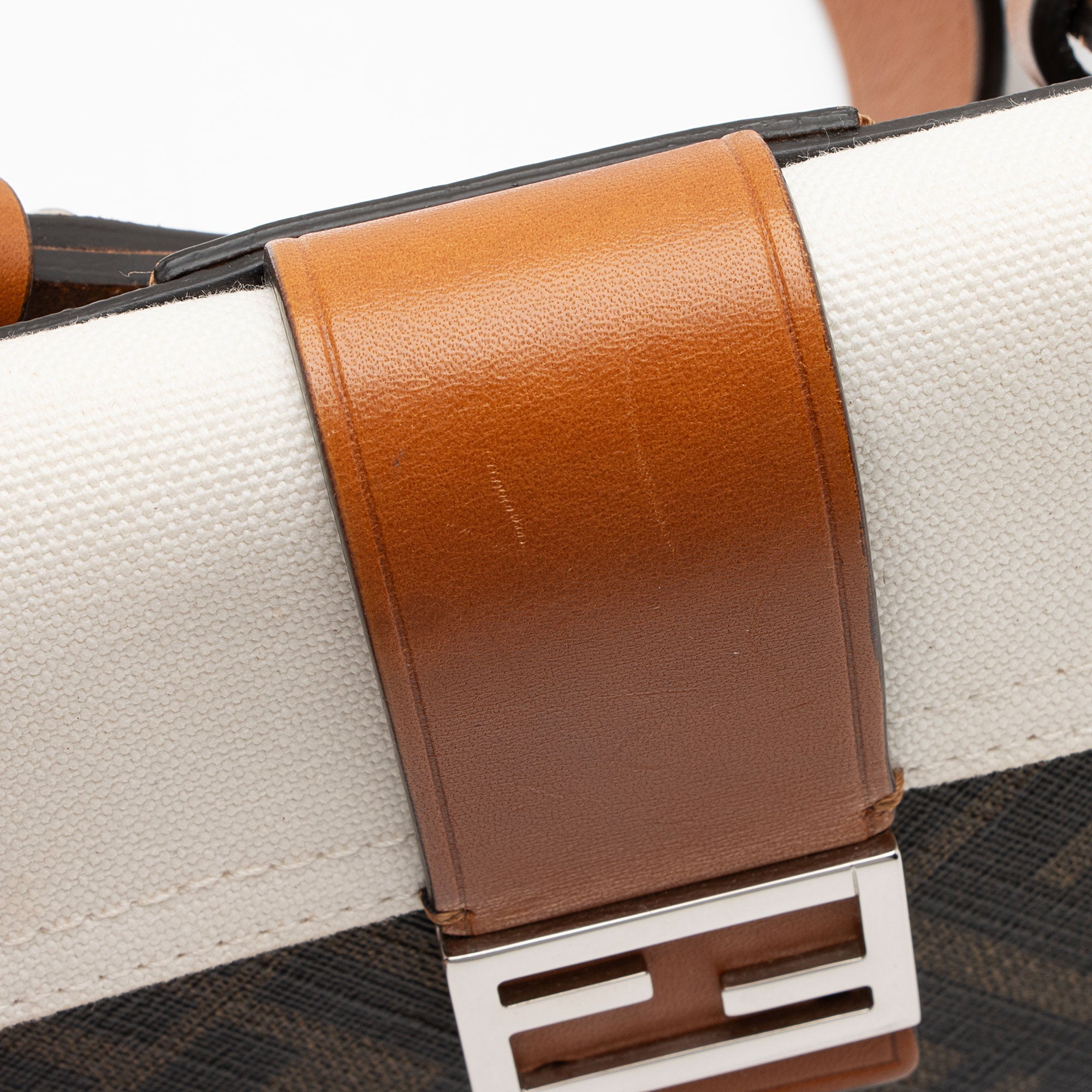 Fendi Zucca FF Canvas Baugette Crossbody