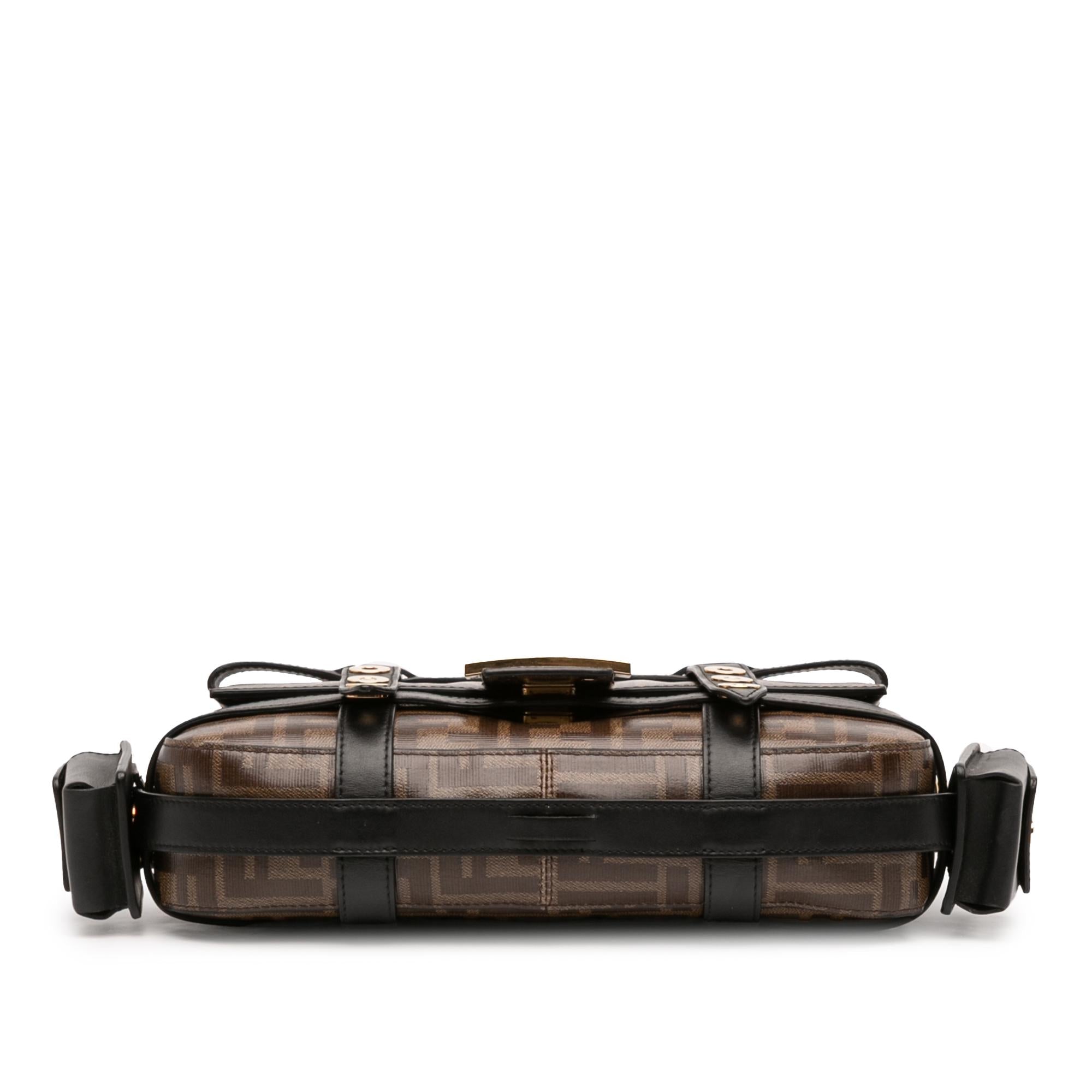 Fendi Zucca Glazed Fabric Cage Baguette