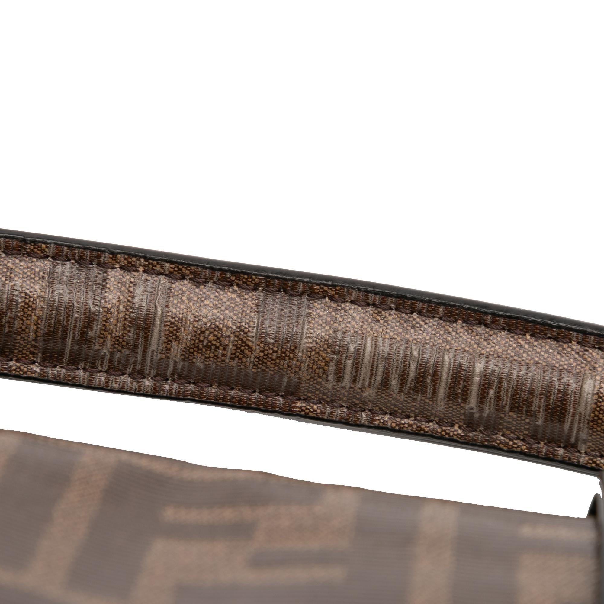 Fendi Zucca Glazed Fabric Cage Baguette