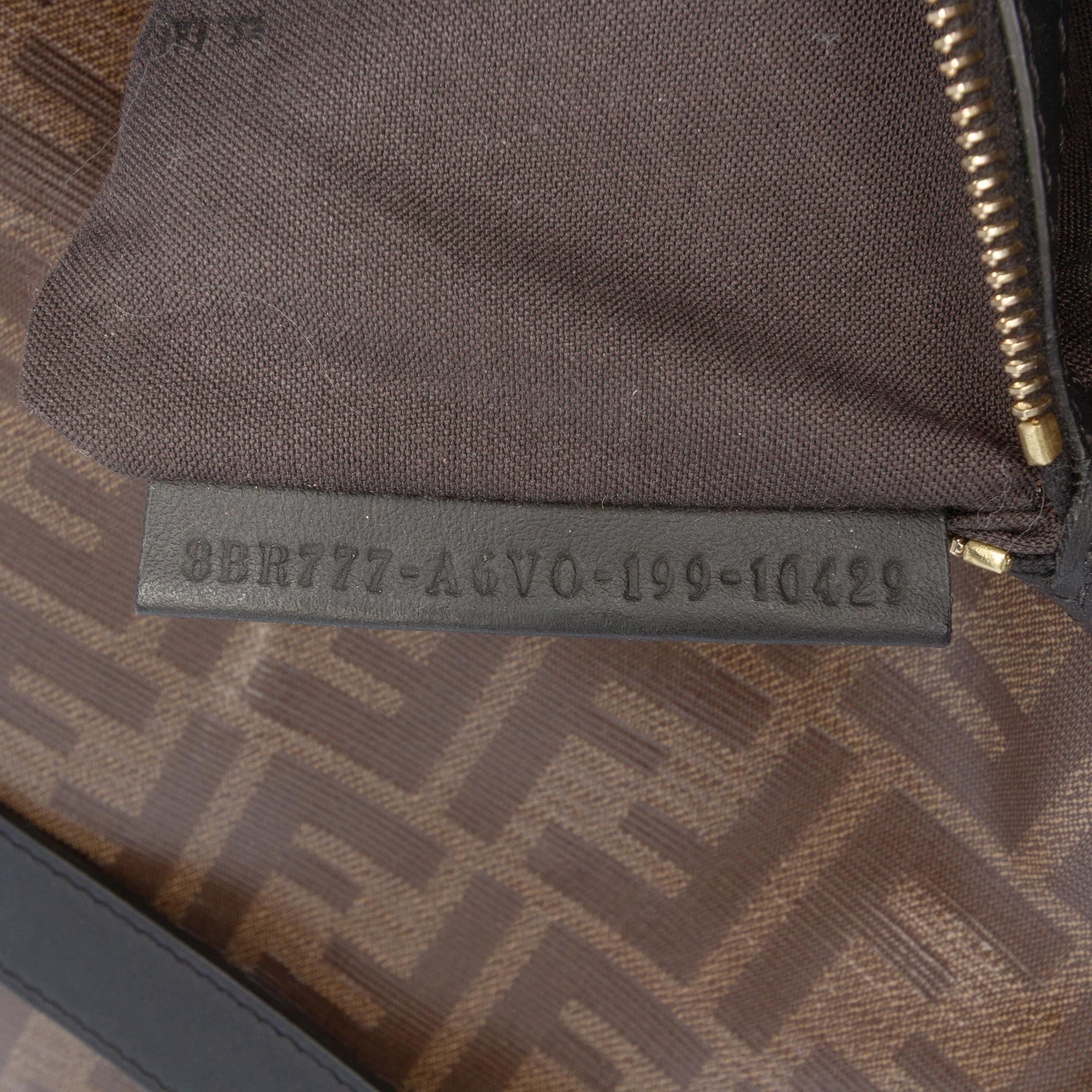 Fendi Zucca Glazed Fabric Cage Baguette