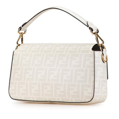 Fendi Zucca Graphic Print Coated Canvas Bikini Girls Baguette Satchel