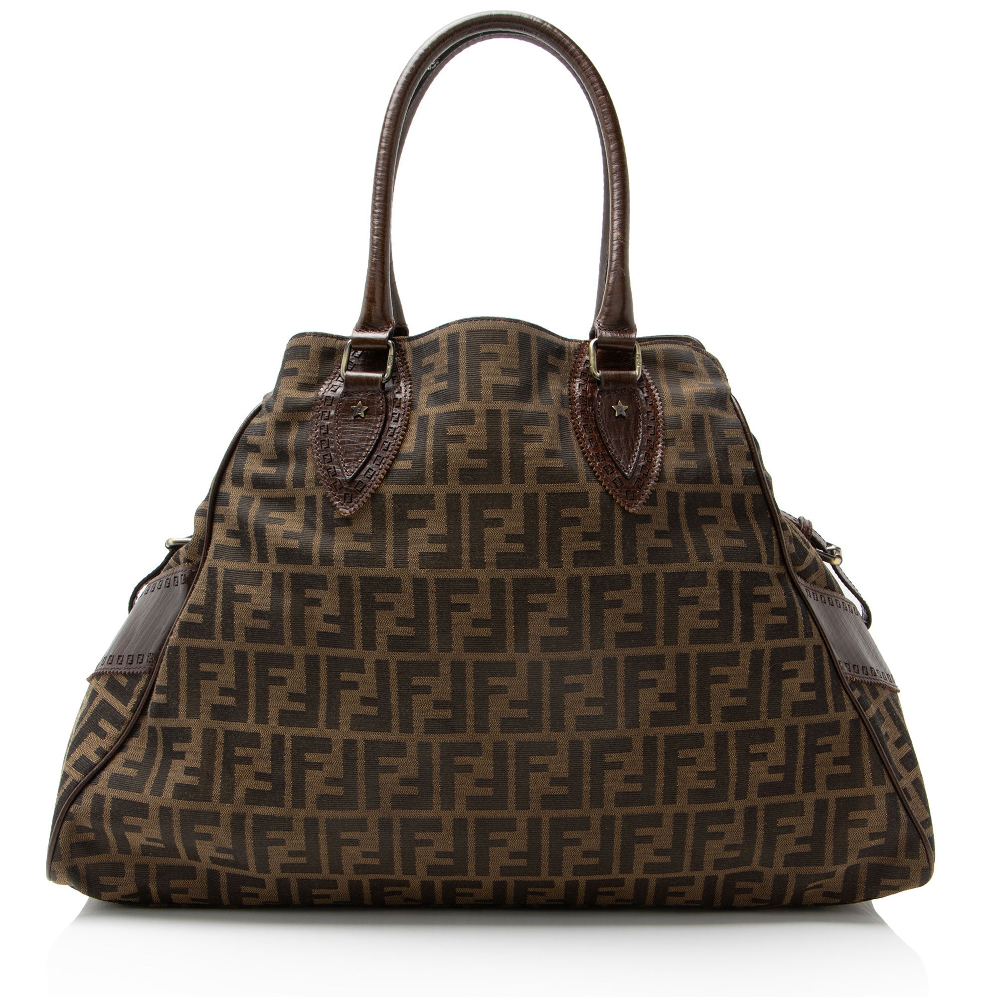 Fendi Zucca Leather Du Jour Large Tote