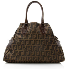 Fendi Zucca Leather Du Jour Large Tote
