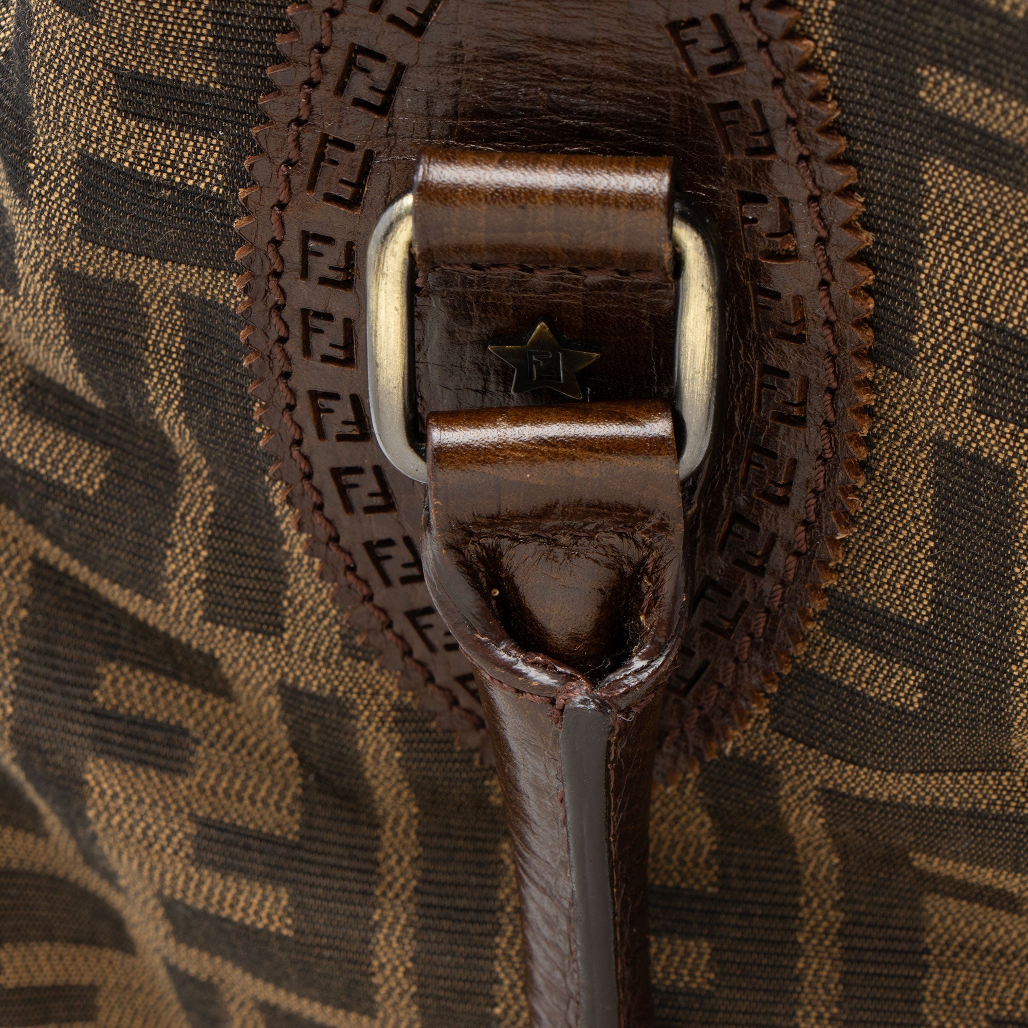 Fendi Zucca Leather Du Jour Large Tote