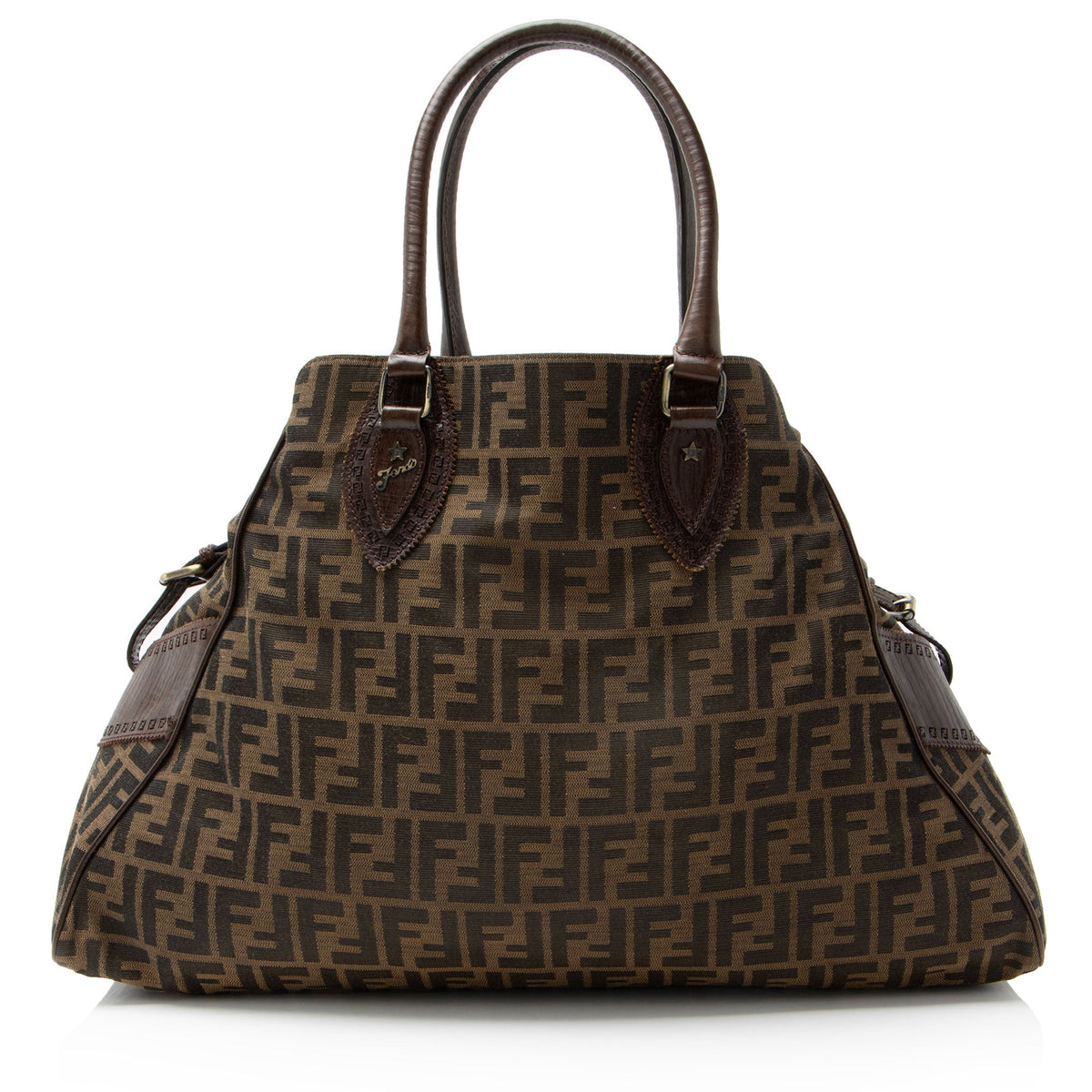Fendi Zucca Leather Du Jour Large Tote