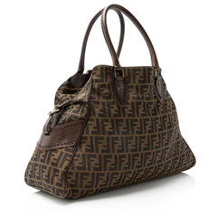 Fendi Zucca Leather Du Jour Large Tote