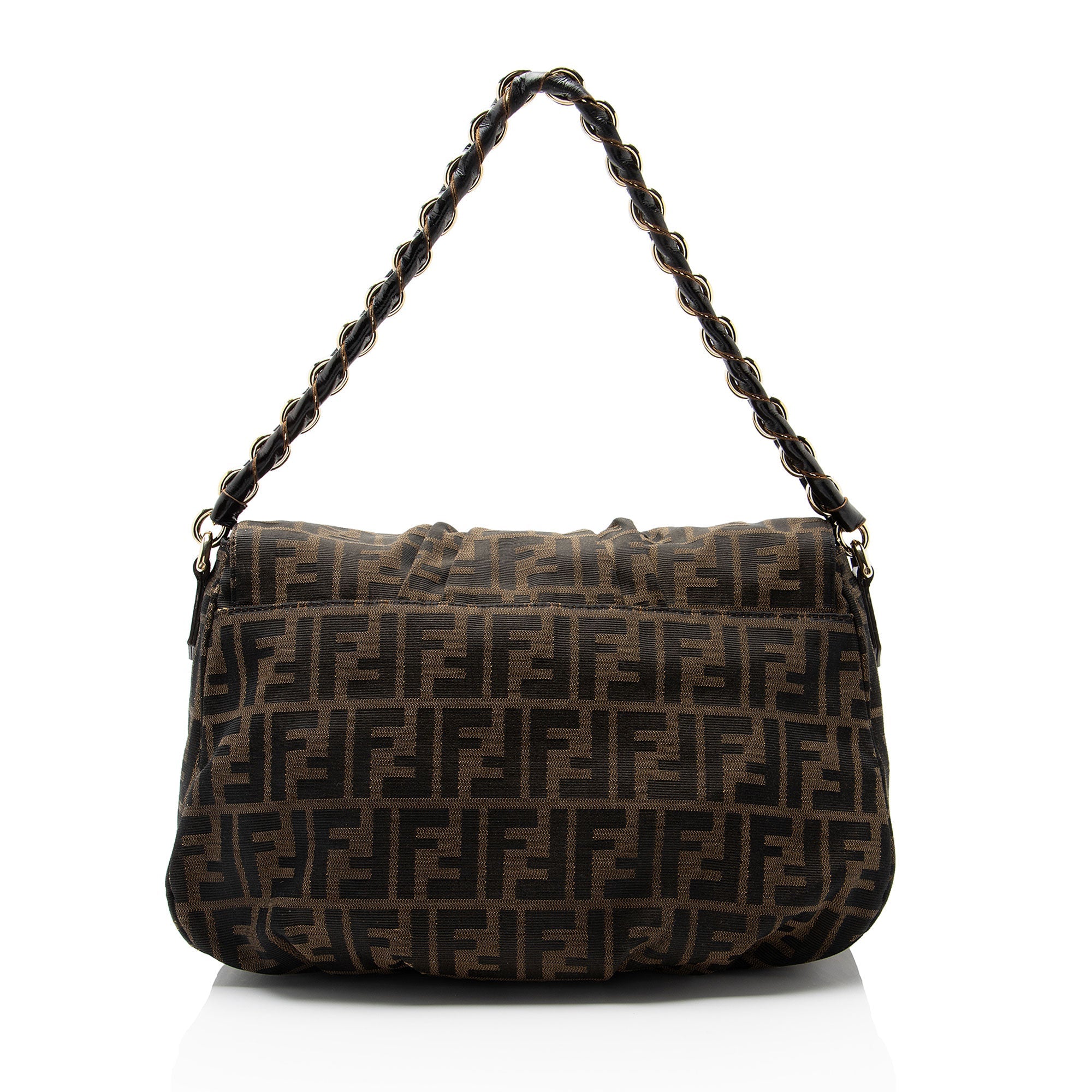 Fendi Zucca Mia Flap Shoulder Bag