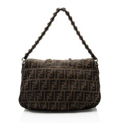 Fendi Zucca Mia Flap Shoulder Bag