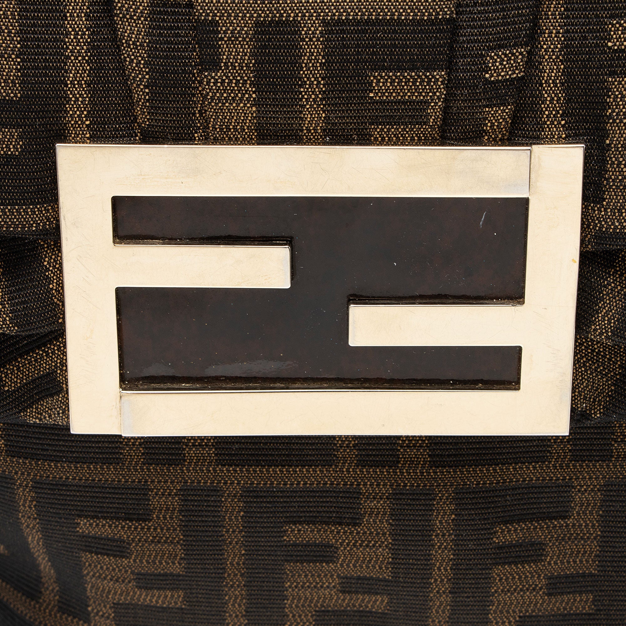 Fendi Zucca Mia Flap Shoulder Bag