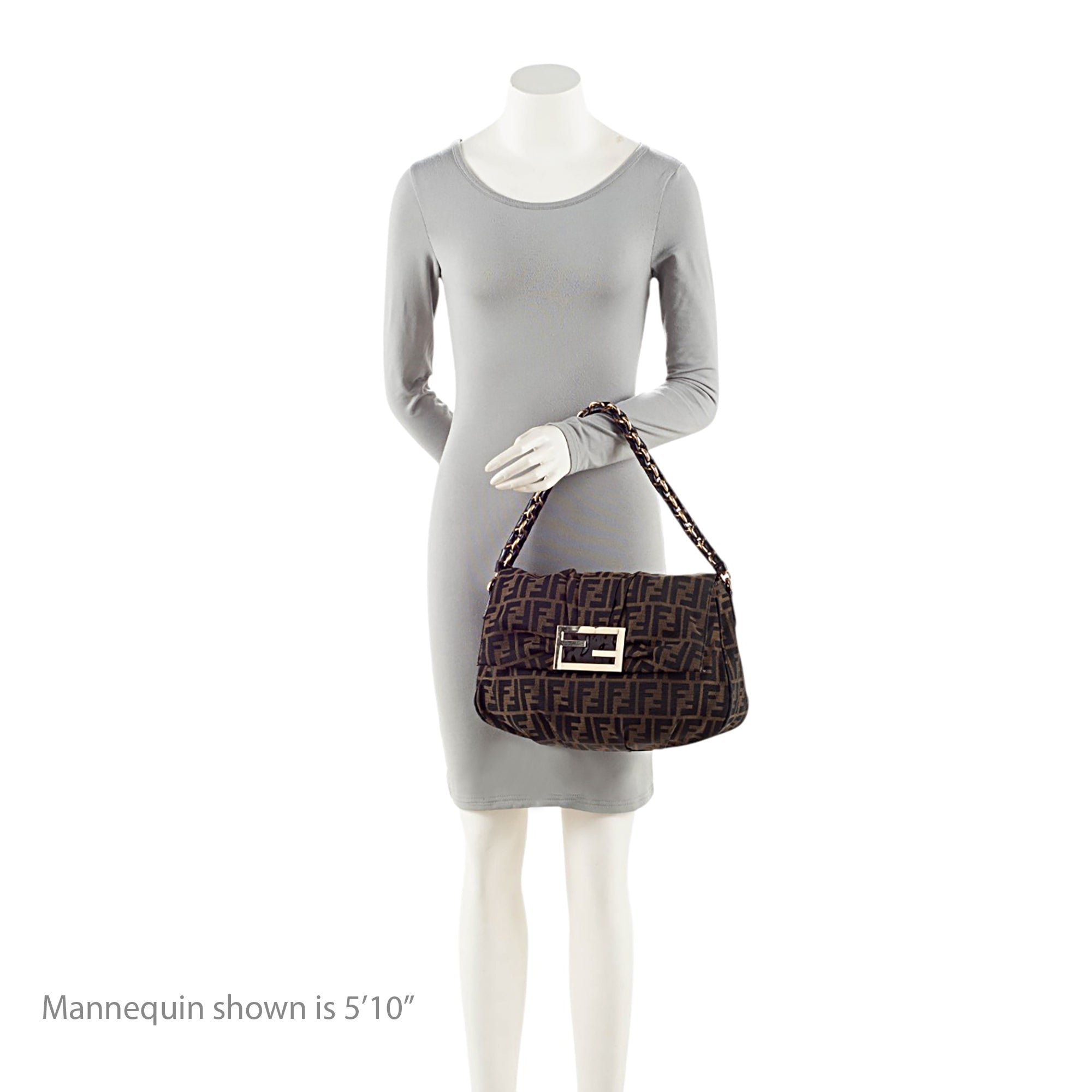 Fendi Zucca Mia Flap Shoulder Bag