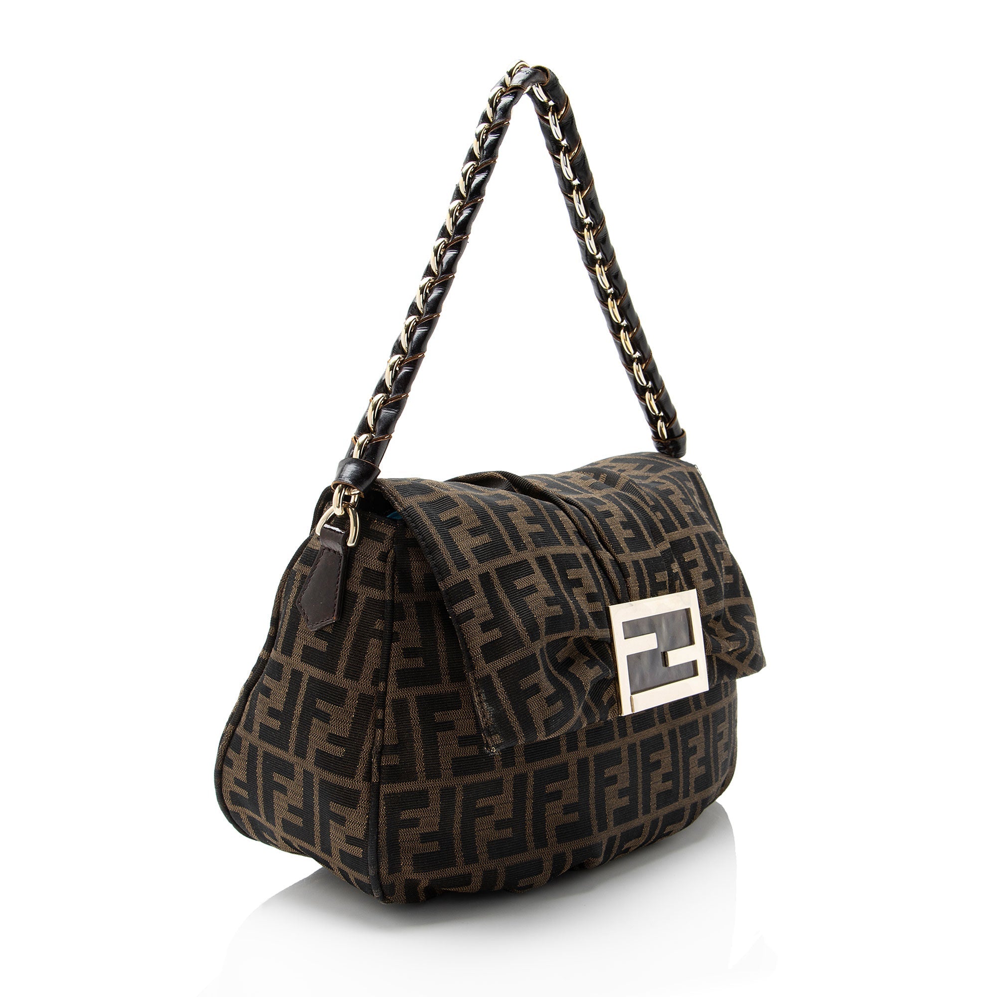 Fendi Zucca Mia Flap Shoulder Bag