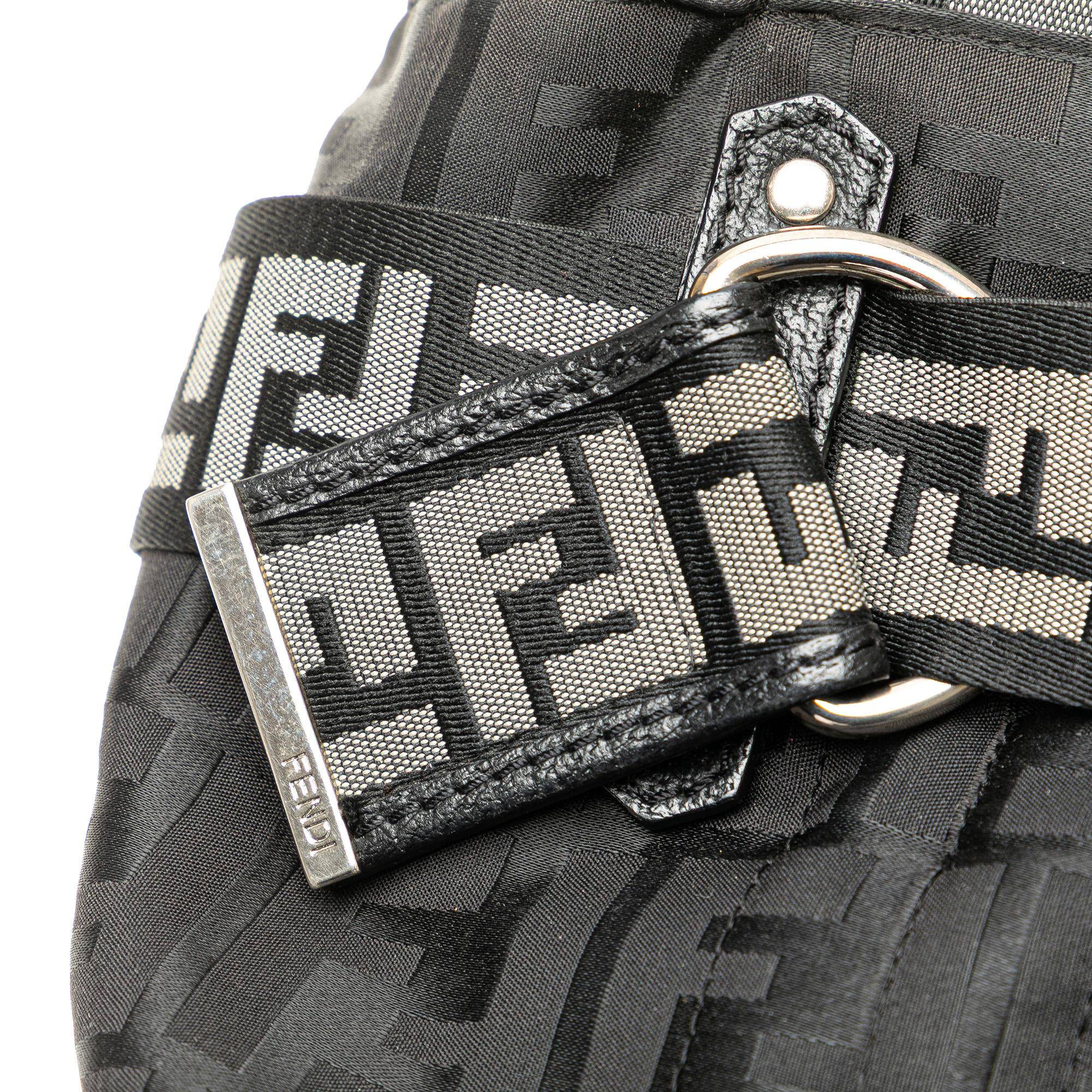 Fendi Zucca Nylon Zip Code Handbag