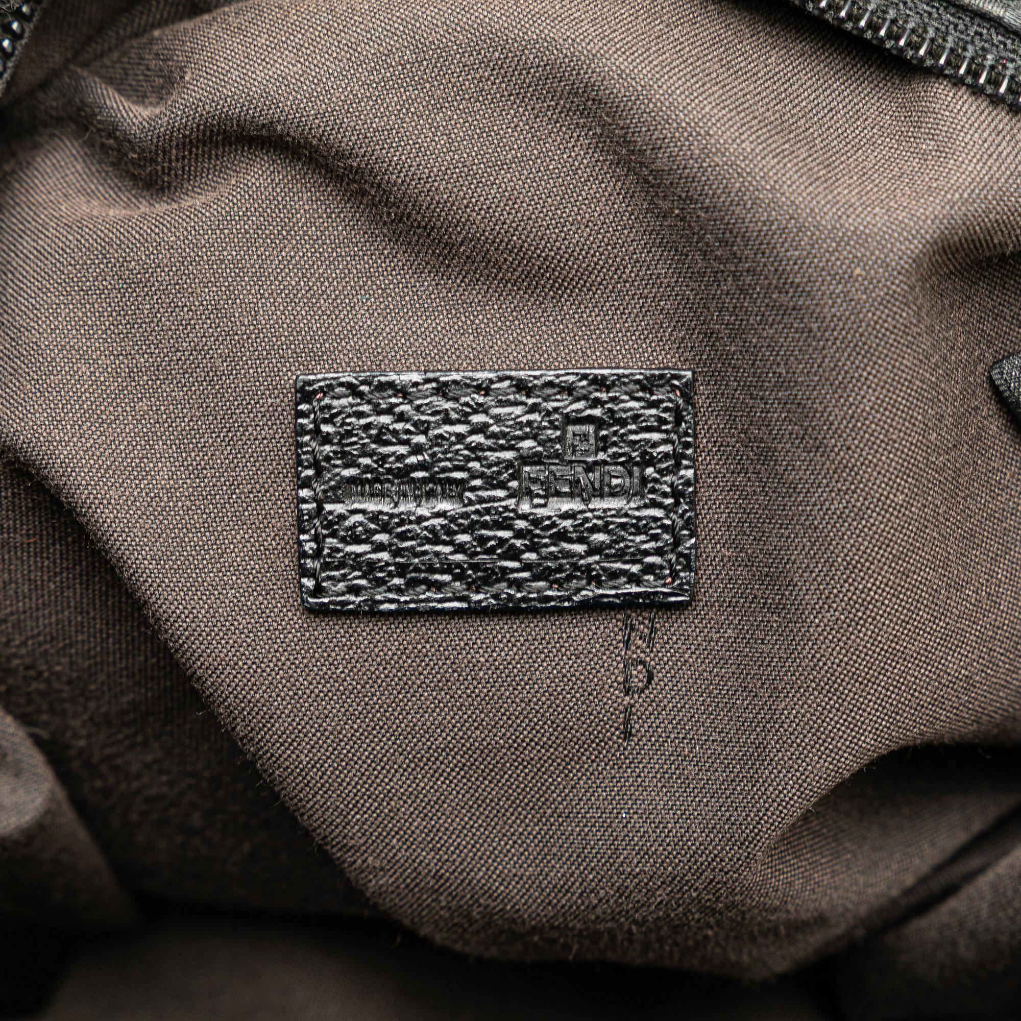 Fendi Zucca Nylon Zip Code Handbag