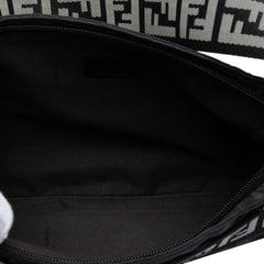 Fendi Zucca Nylon Zip Code Shoulder Bag