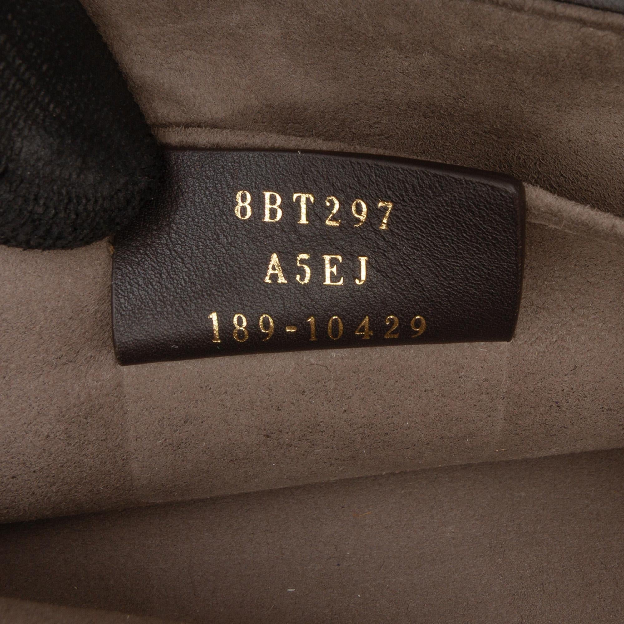 Fendi Zucca Shearling Double F Baguette Satchel