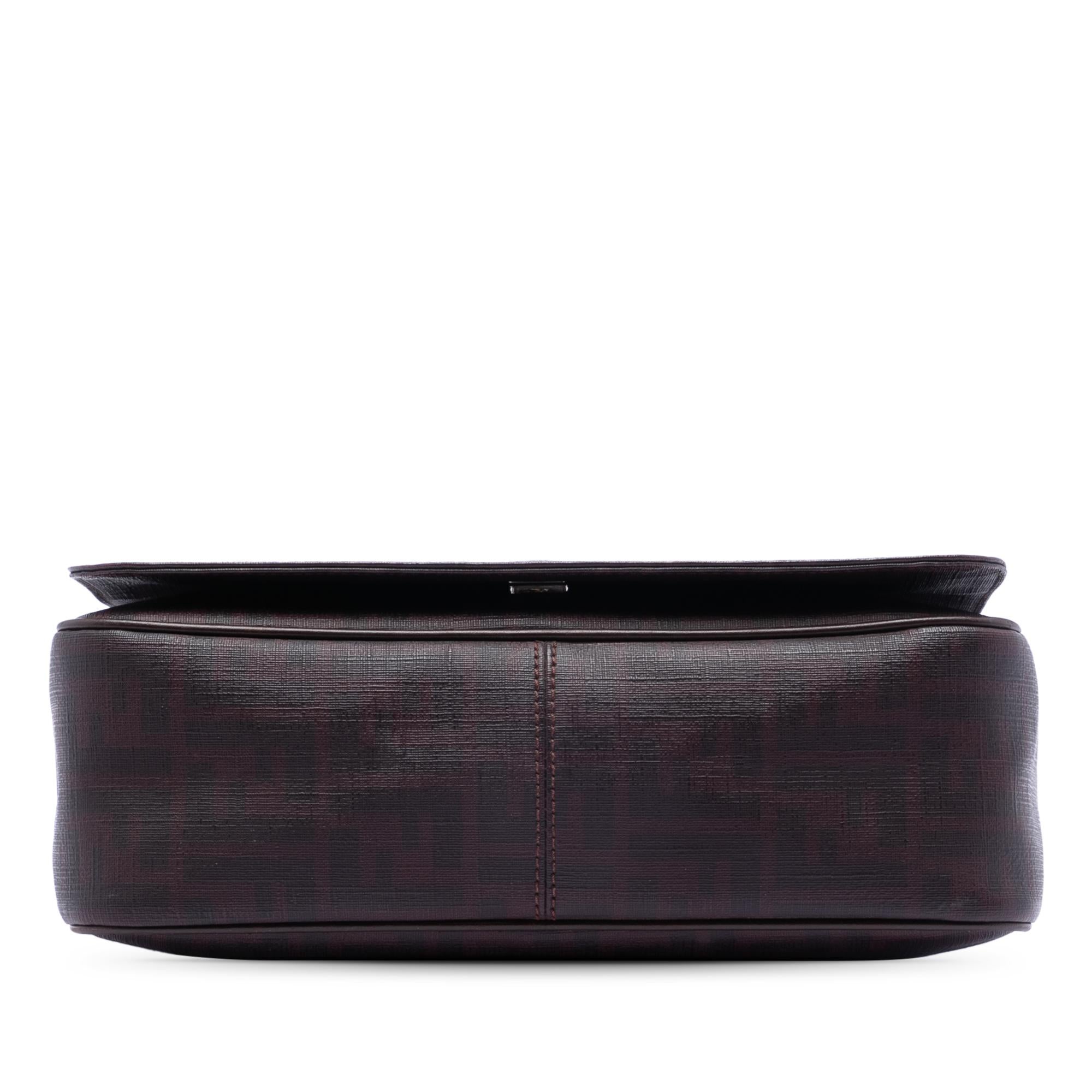 Fendi Zucca Spalmati Flap Crossbody