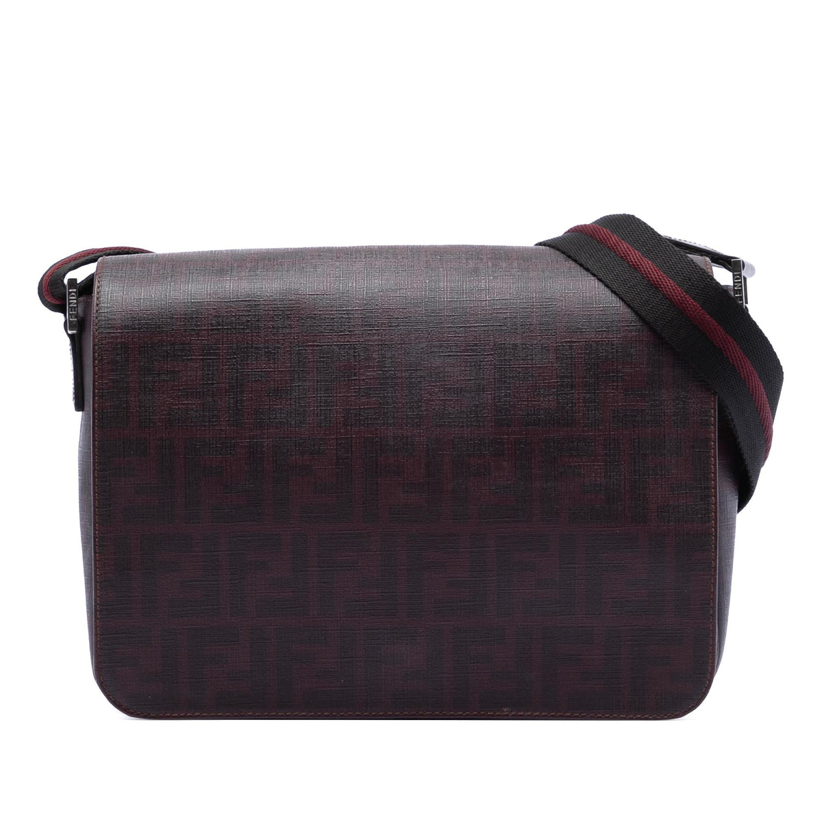 Fendi Zucca Spalmati Flap Crossbody