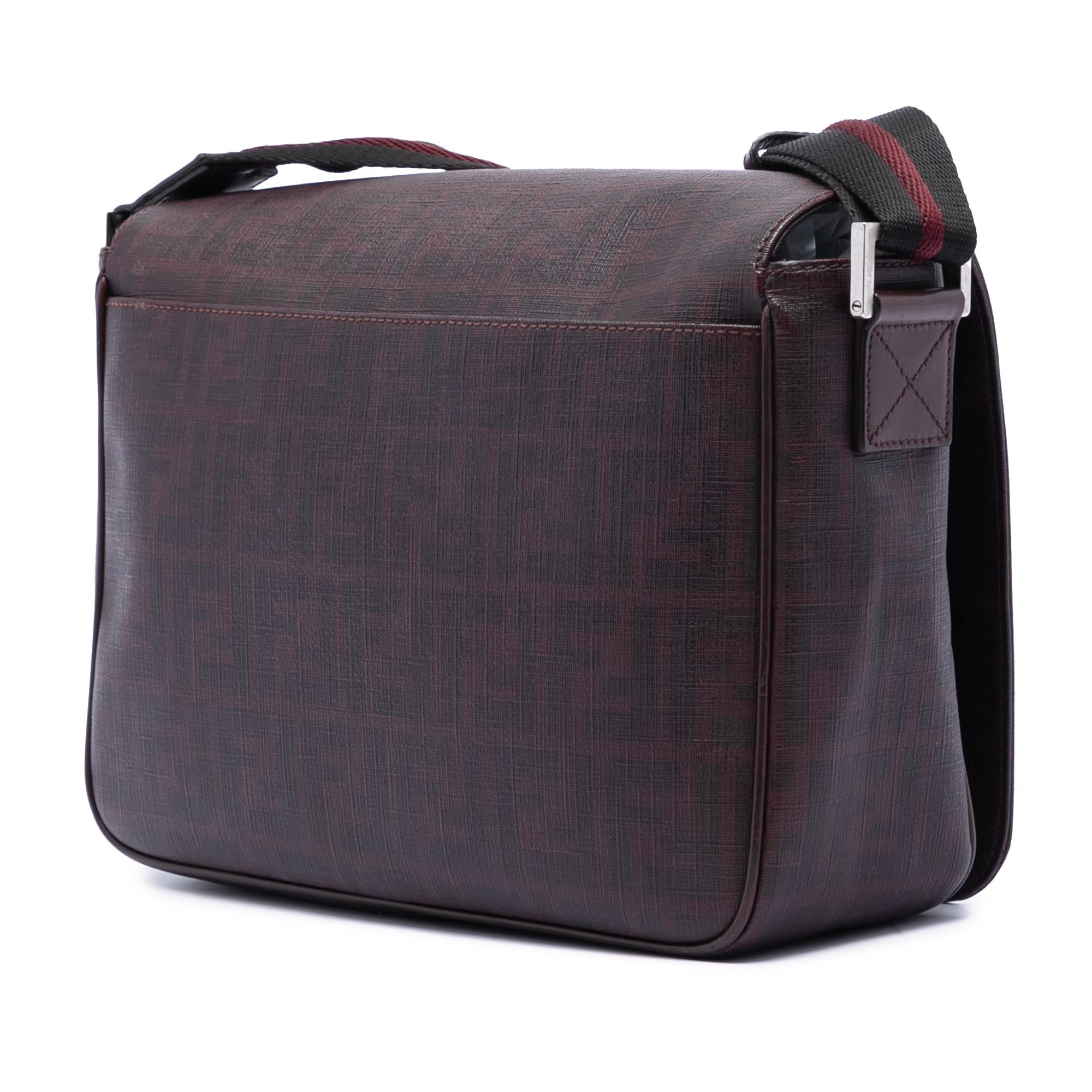 Fendi Zucca Spalmati Flap Crossbody