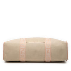 Fendi Zucca Trimmed Canvas Tote