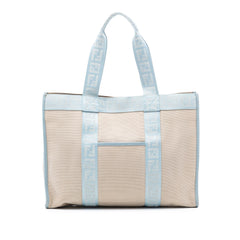 Fendi Zucca Trimmed Canvas Tote