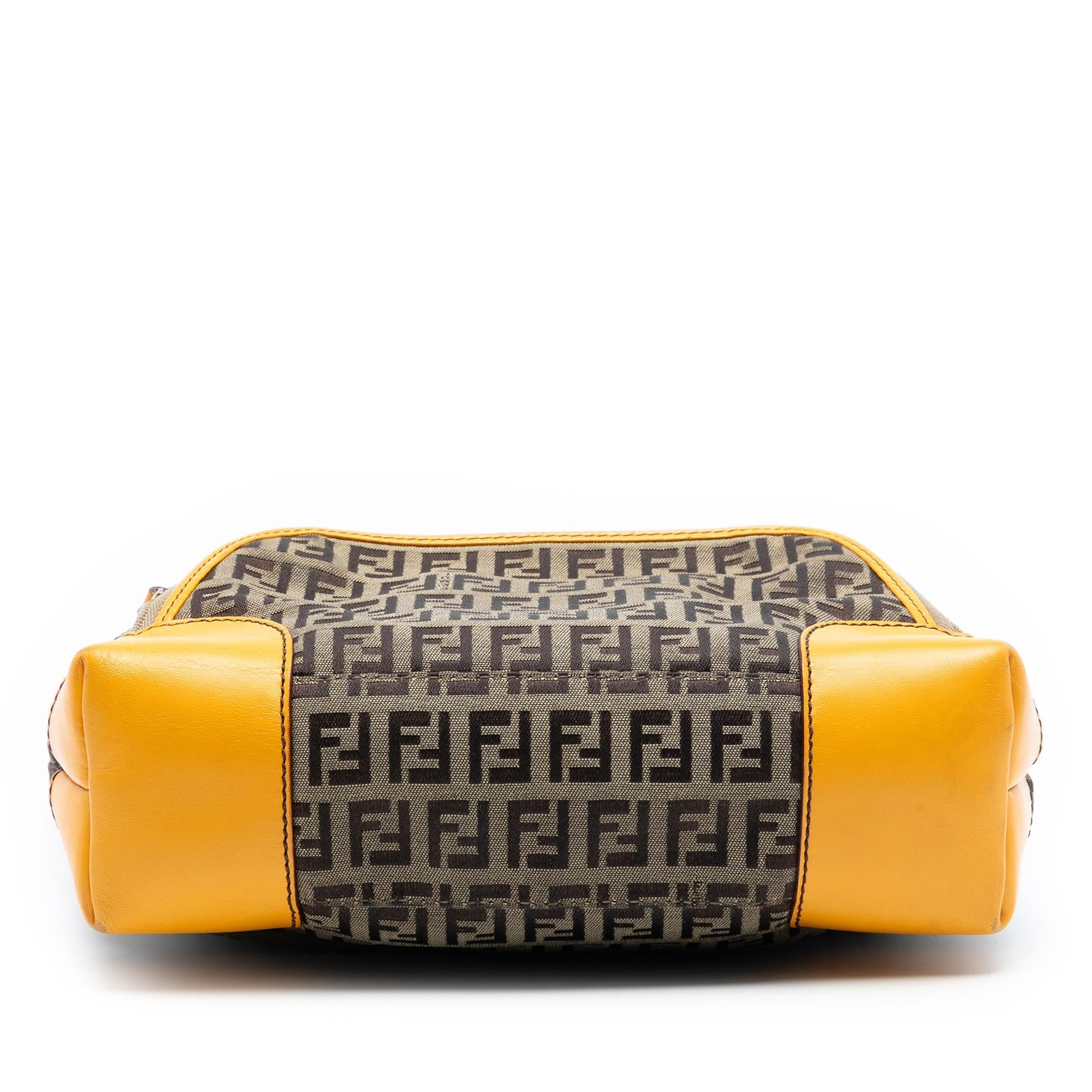 Fendi Zucchino Canvas Chef Front Pocket Shopping Tote