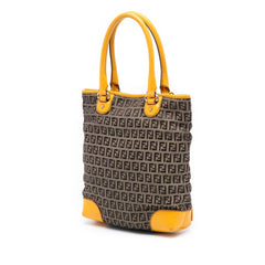 Fendi Zucchino Canvas Chef Front Pocket Shopping Tote
