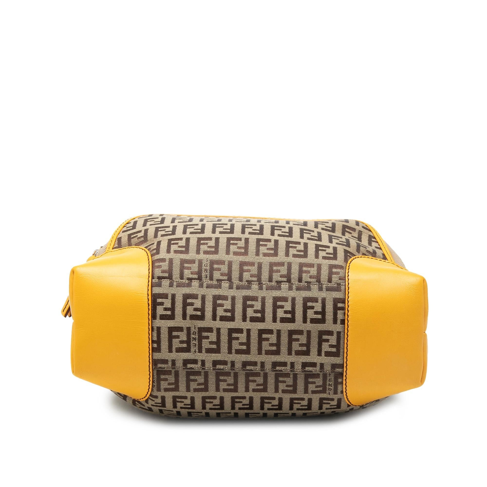 Fendi Zucchino Canvas Chef Front Pocket Shopping Tote