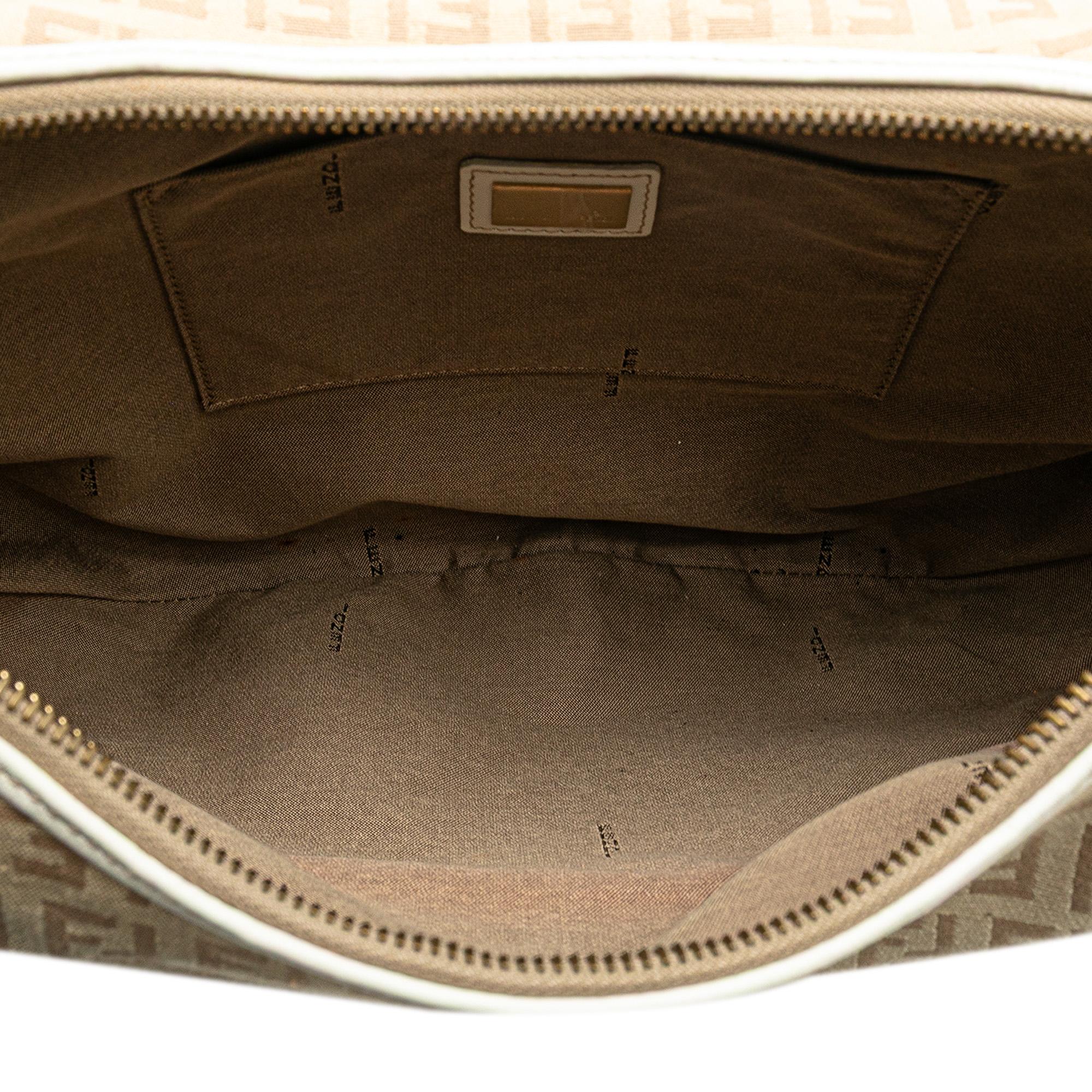 Fendi Zucchino Canvas Chef Pocket Hobo