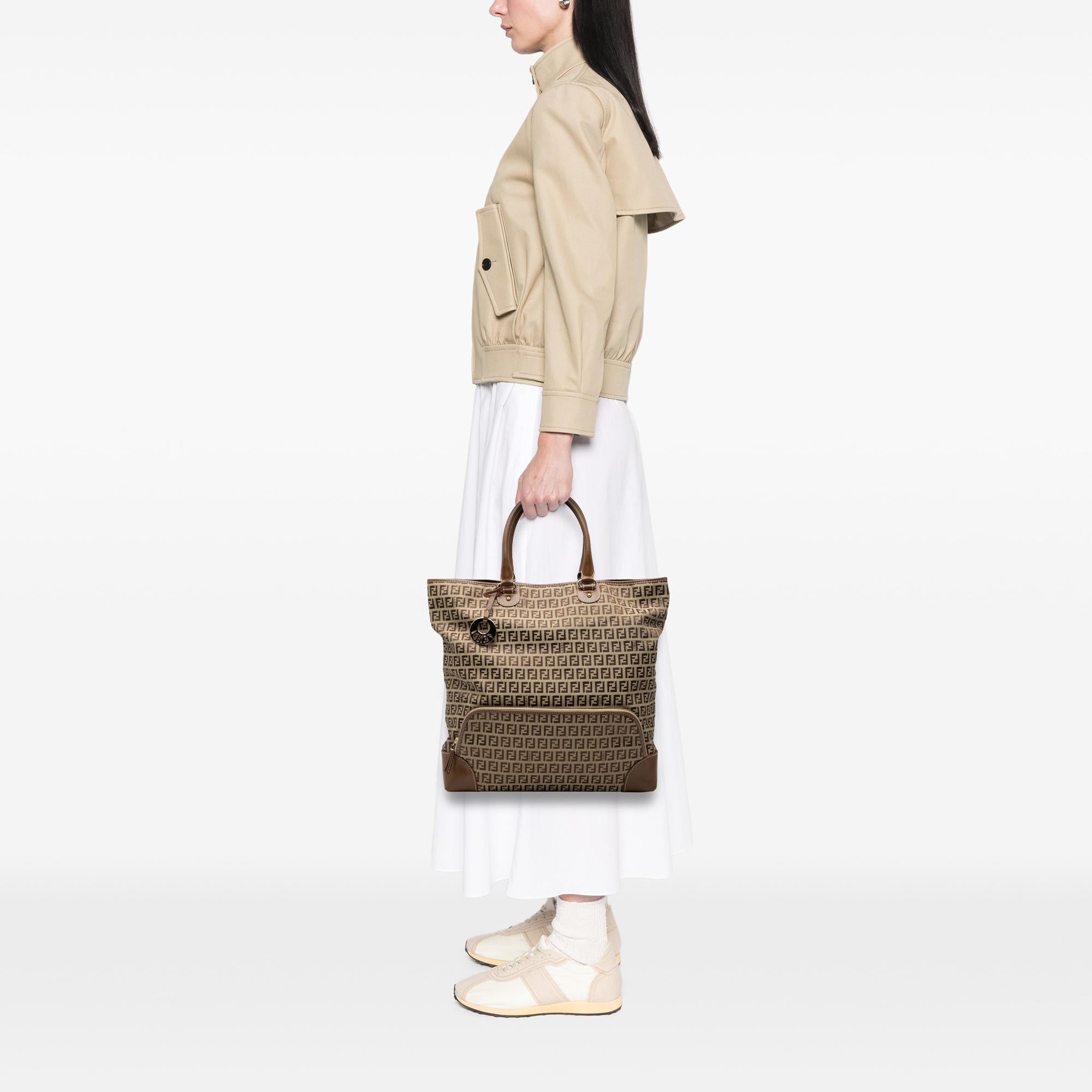Fendi Zucchino Canvas Chef Shopping Tote