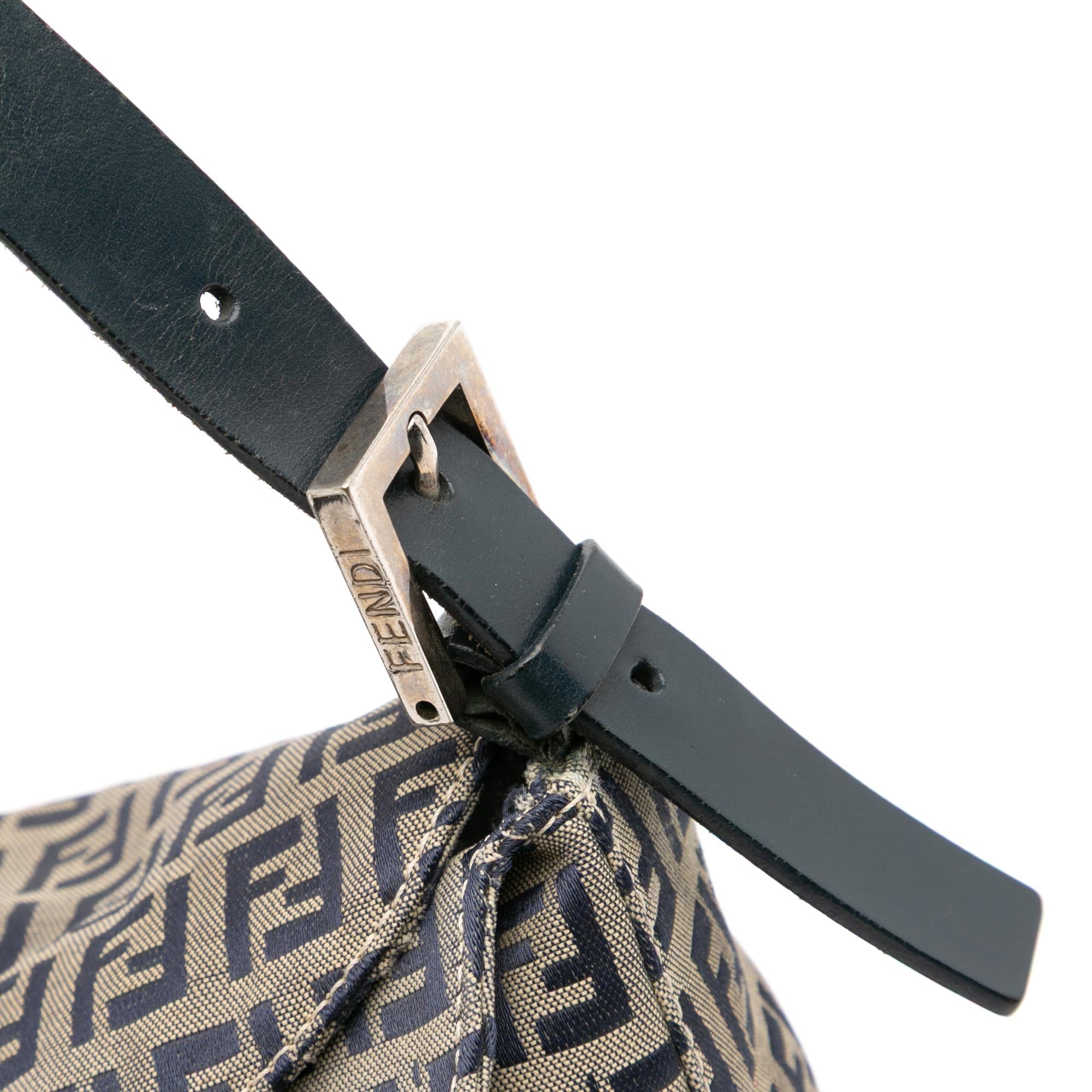 Fendi Zucchino Canvas Double Flap Mamma