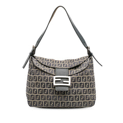 Fendi Zucchino Canvas Double Flap Mamma