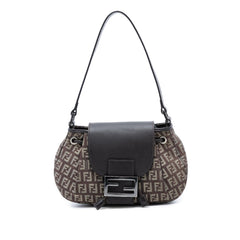 Fendi Zucchino Canvas Drawstring Shoulder Bag