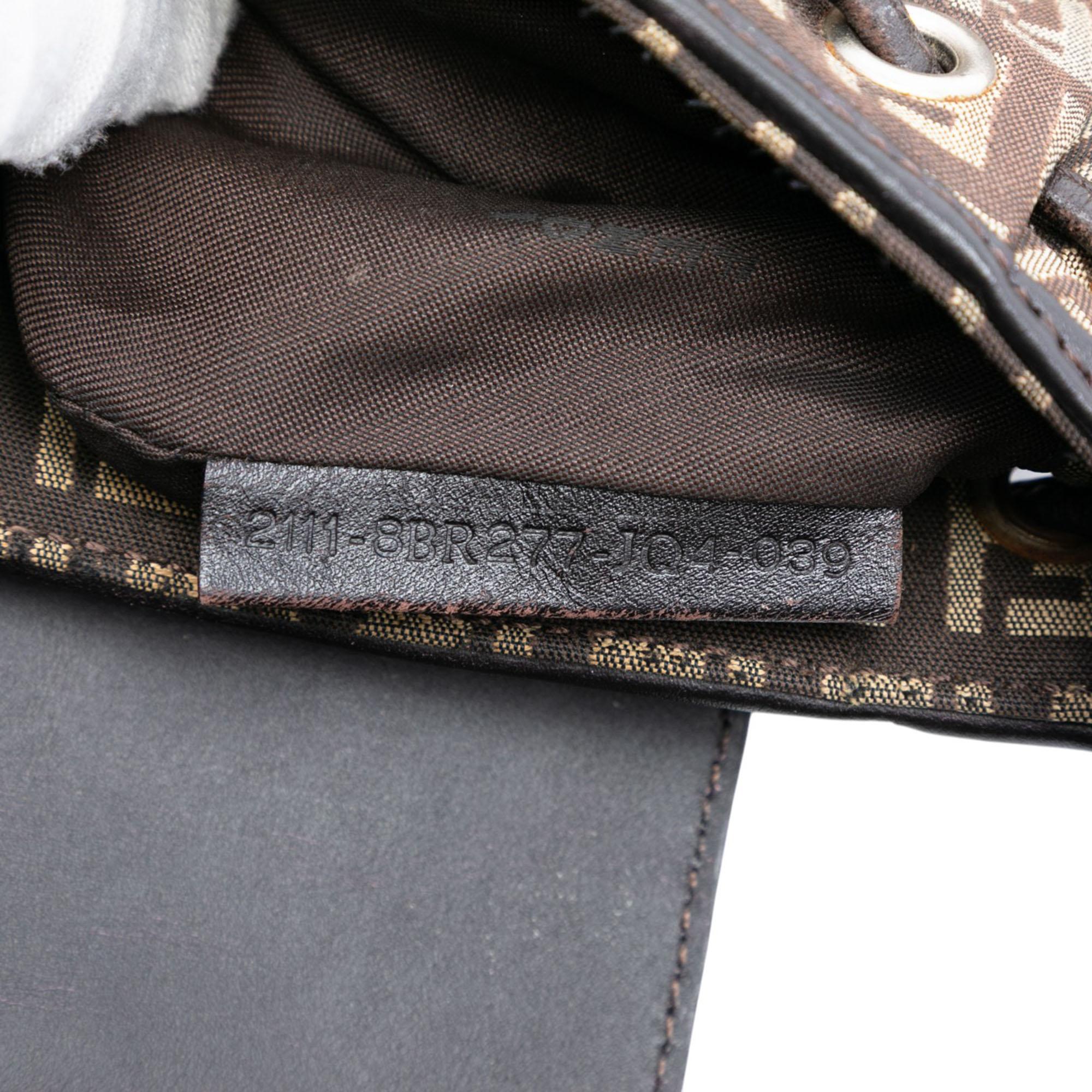 Fendi Zucchino Canvas Drawstring Shoulder Bag