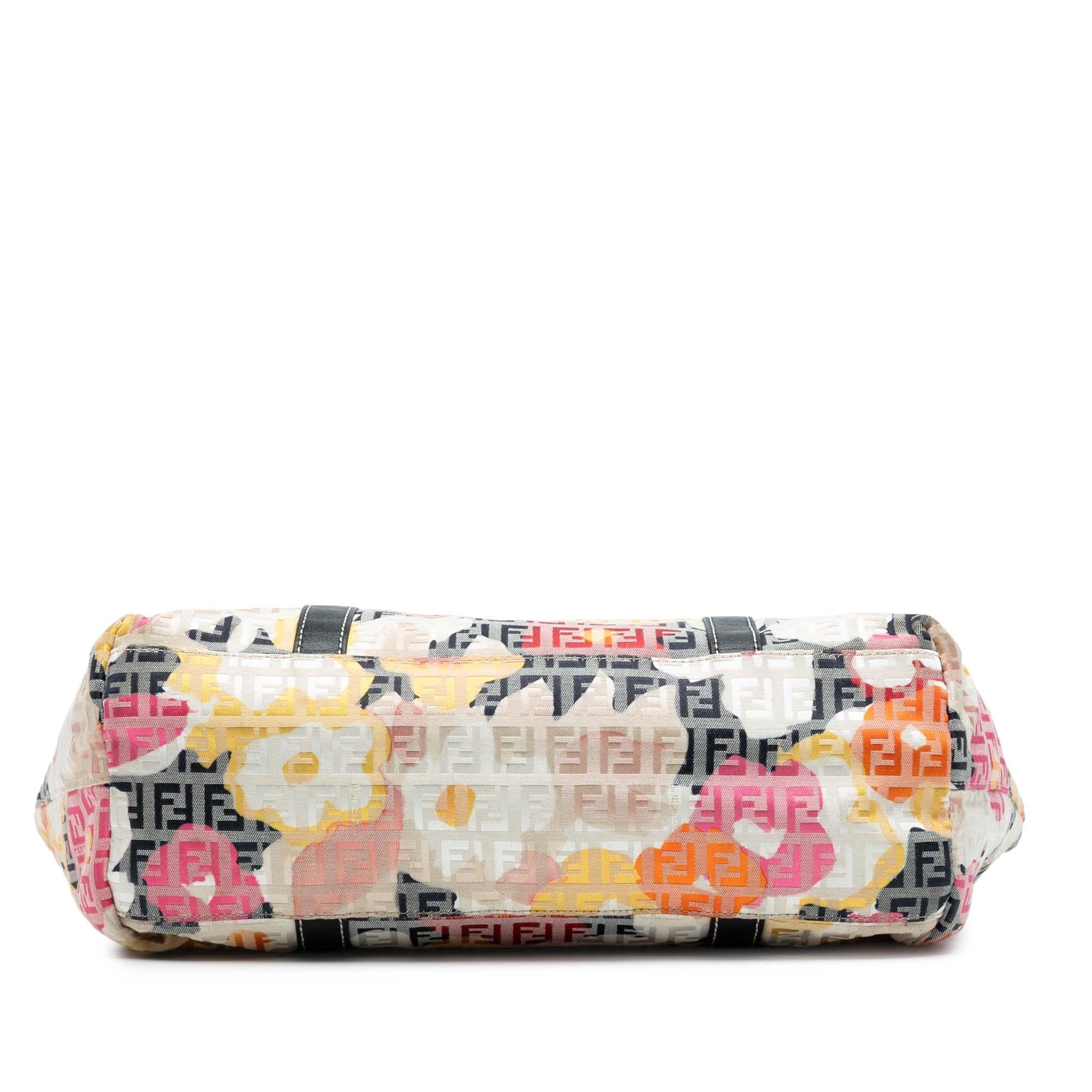 Fendi Zucchino Canvas Floral Superstar Tote