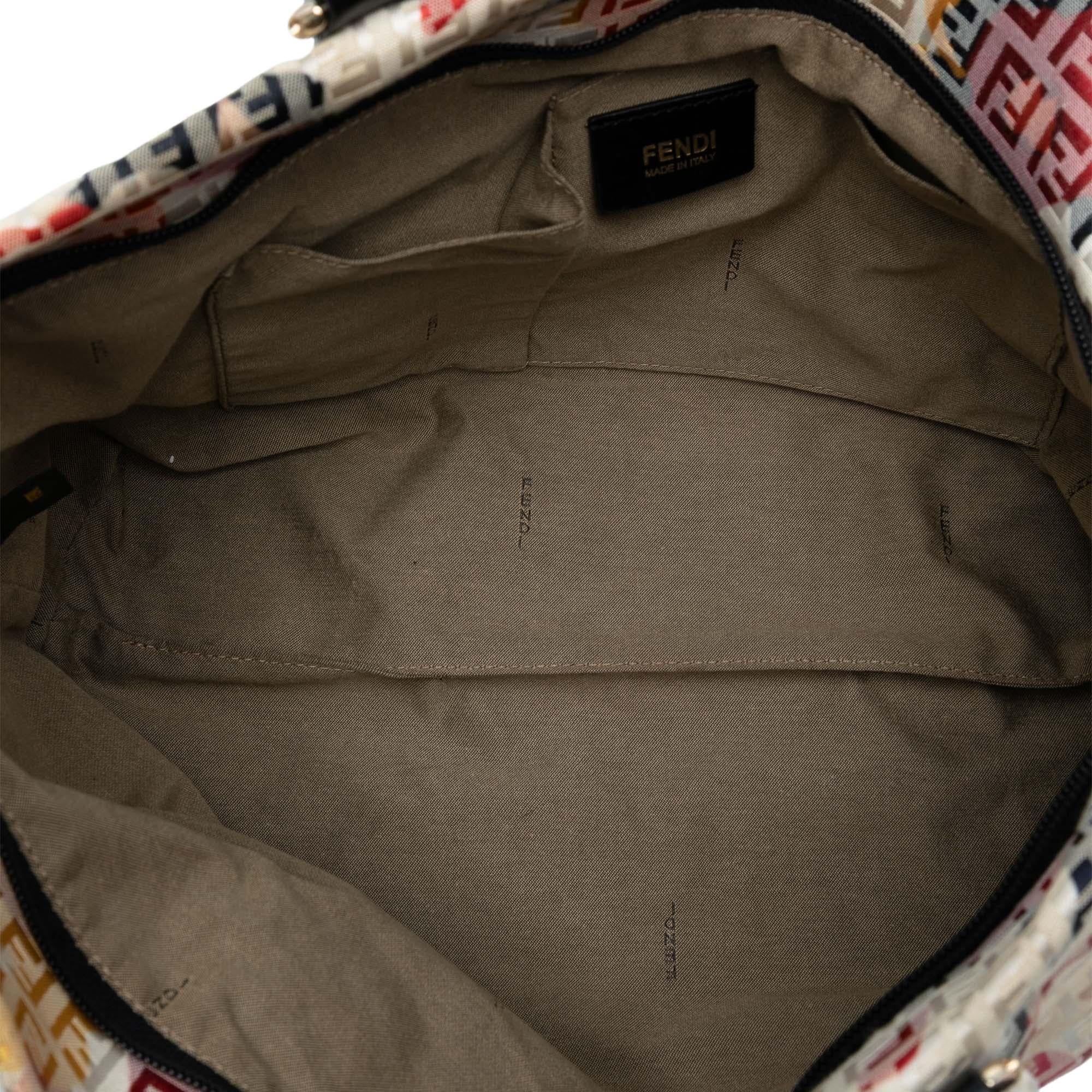 Fendi Zucchino Canvas Floral Superstar Tote