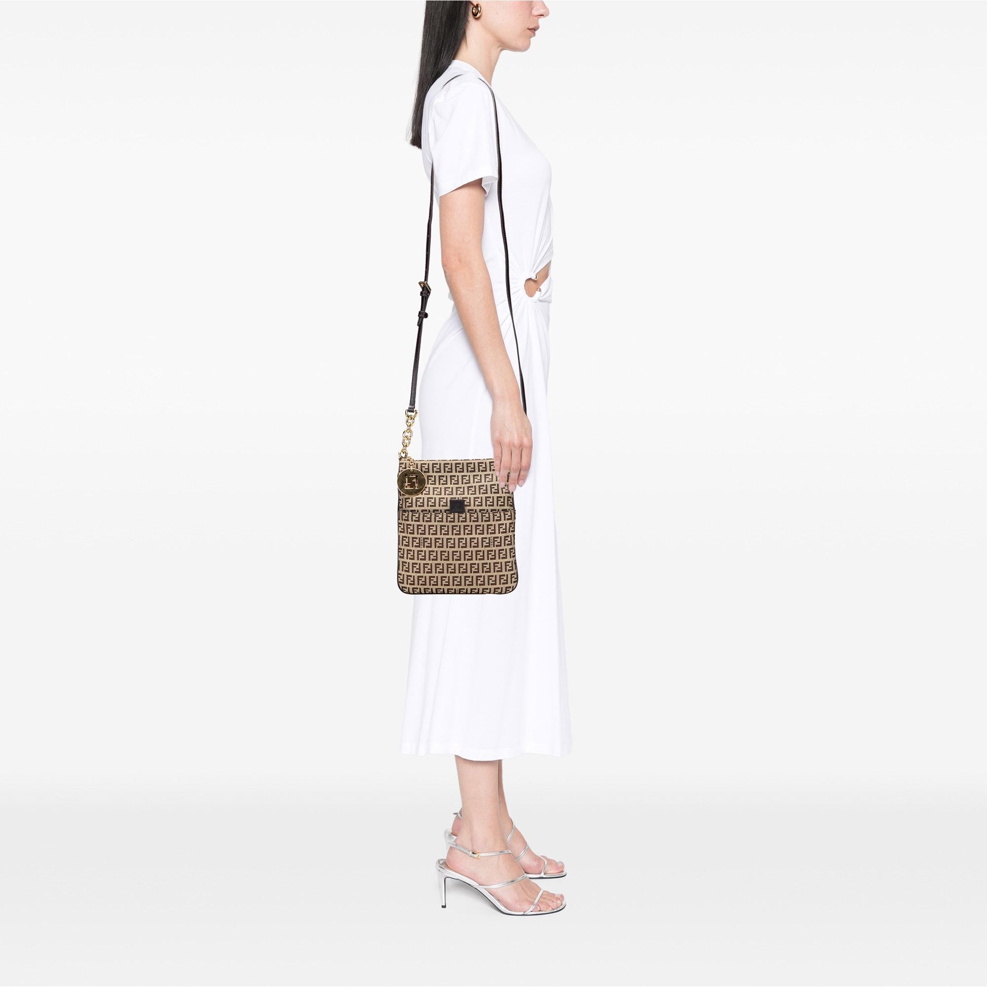 Fendi Zucchino Canvas Forever Crossbody