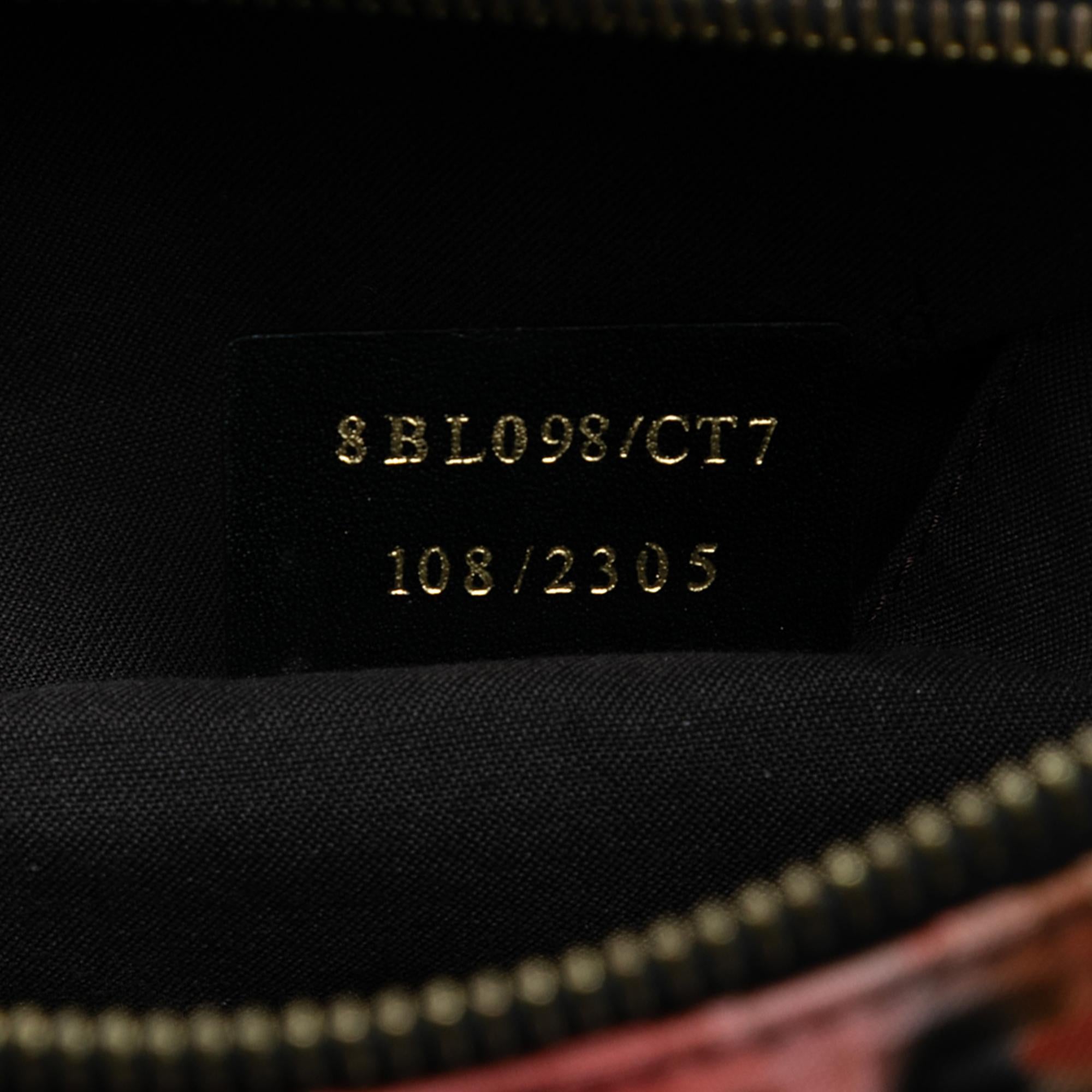 Fendi Zucchino Canvas Forever Floral Boston Bag
