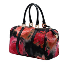 Fendi Zucchino Canvas Forever Floral Boston Bag