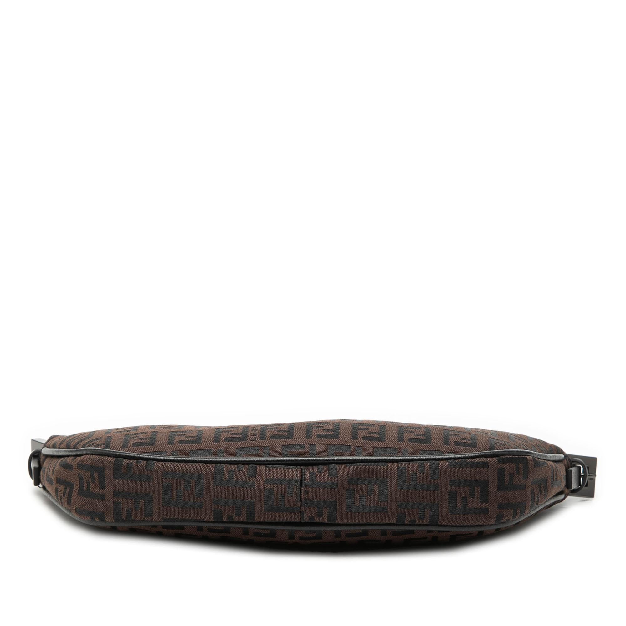 Fendi Zucchino Canvas Half Moon Pochette