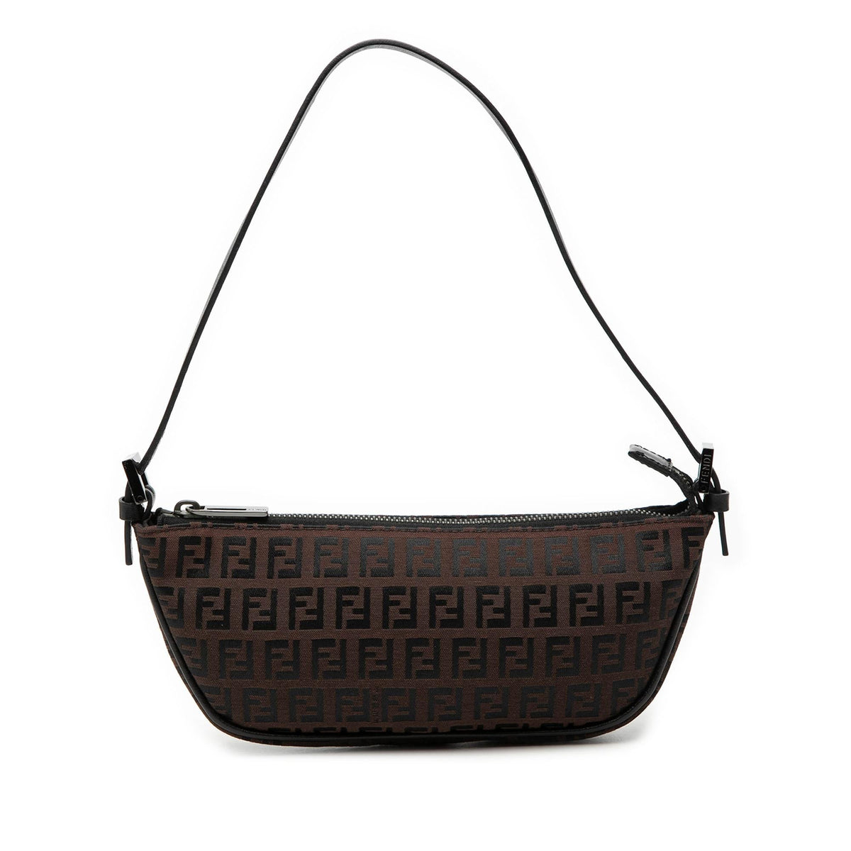 Fendi Zucchino Canvas Half Moon Pochette